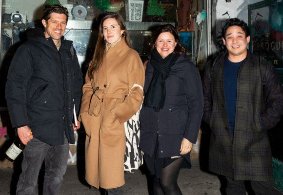 Group of Somm's infront of Wu's Wonton King in NY