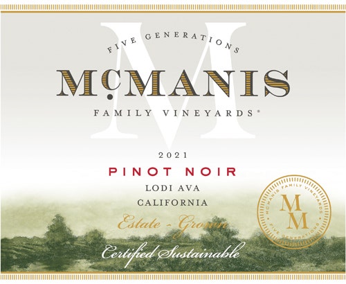 McManis 2021 Certified Sustainable Estate Grown Pinot Noir (Lodi)