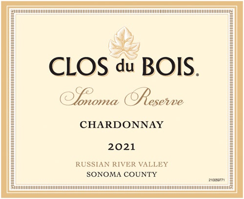 Clos du Bois 2021 Sonoma Reserve Chardonnay (Russian River Valley)